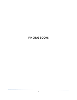 FINDING BOOKS