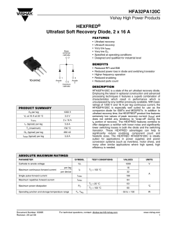 HEXFRED&reg; Ultrafast Soft Recovery Diode, 2 x 16 A HFA32PA120C