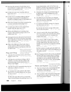 13. How does the amount of work done on an automobile