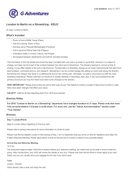 London to Berlin on a Shoestring - EELD