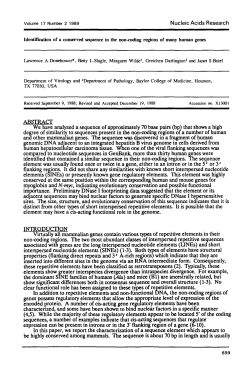 Identification of a conserved sequence in the non