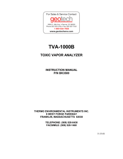 Thermo Scientific TVA-1000B Instruction Manual