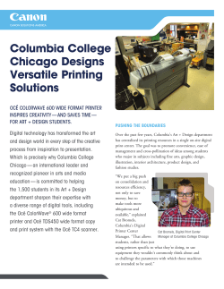 Columbia College Chicago Designs Versatile Printing Solutions