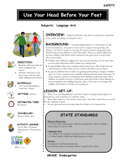 Use Your Head Before Your Feet - Sonoma County Safe Routes To