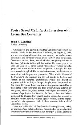 An Interview with Lorna Dee Cervantes
