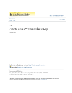 How to Love a Woman with No Legs