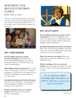 honoring our recently retired clergy