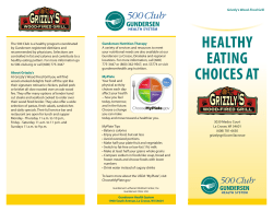 HEALTHY EATINg CHOICES AT