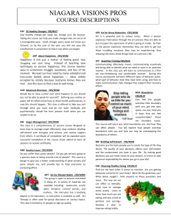 Course Curriculum - Community Missions