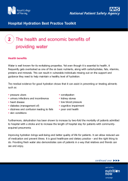 Health and Economic Benefits of Hydration