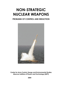 non-strategic nuclear weapons - The Center for Arms Control