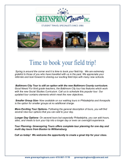 STUDENT TRAVEL SPECIALISTS SINCE 1986 Spring is around the