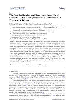 The Standardization and Harmonization of Land Cover