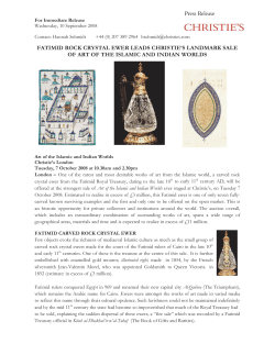 fatimid rock crystal ewer leads christie`s landmark sale of art of the