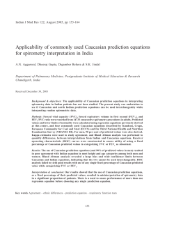 Applicability of commonly used Caucasian prediction