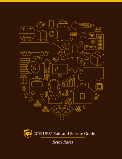 2015 UPS&reg; Rate and Service Guide Retail Rates