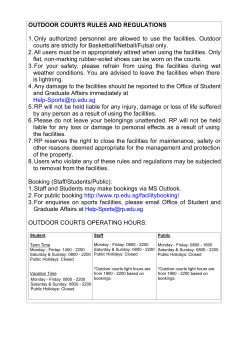 Rules and Regulations for Basketball Courts