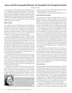 Jesus and the Canaanite Woman - Christians for Biblical Equality