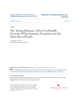 "Strong Medicine" of the Overbreadth Doctrine
