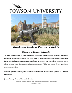 Graduate Student Resource Guide
