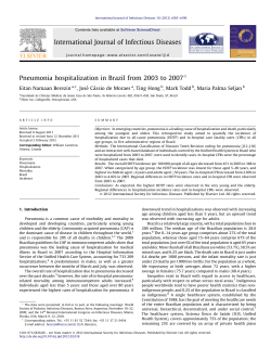 Pneumonia hospitalization in Brazil from 2003 to 2007