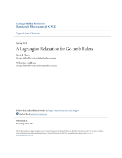 A Lagrangian Relaxation for Golomb Rulers