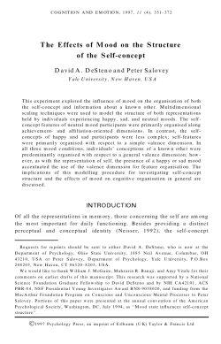 The Effects of Mood on the Structure of the Self