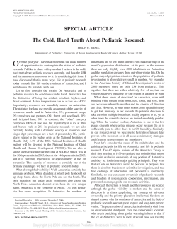 SPECIAL ARTICLE The Cold, Hard Truth About Pediatric