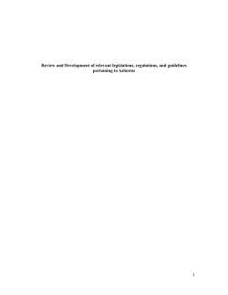 Legislation/administrative Review process on asbestos