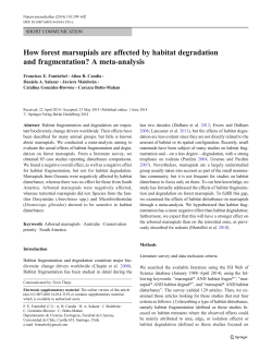 How forest marsupials are affected by habitat degradation and