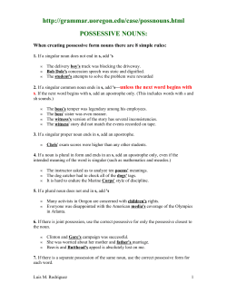possnouns.html POSSESSIVE NOUNS