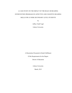A Case Study on the Impact of the READ 180 Reading Intervention