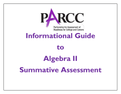 Informational Guide to Algebra II Summative