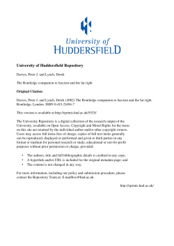 Historiography of Fascism - the University of Huddersfield Repository