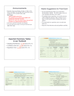 Lecture 22 Review Slides