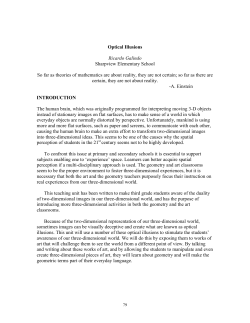 Optical Illusions Ricardo Galindo Sharpview Elementary School So