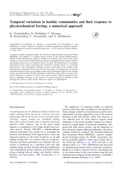Temporal variations in benthic communities and