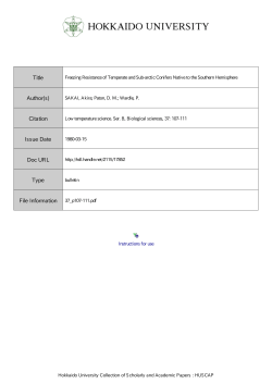 Freezing Resistance of Temperate and Sub