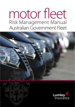 Risk Management Manual Australian Government Fleet