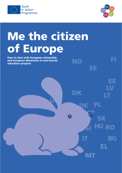 Me the citizen of Europe