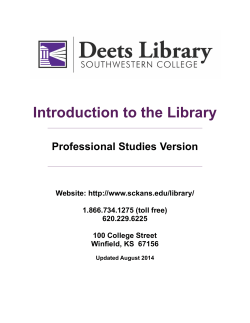 Introduction to the Library