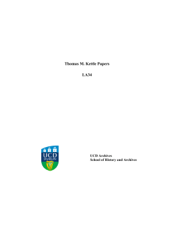 Descriptive catalogue - University College Dublin