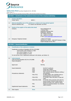 SECTION 1 - Identification of the substance/mixture and of the