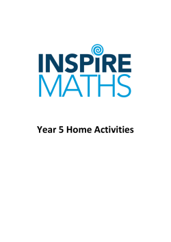 Year 5 Home Activities - King`s Stanley Primary School