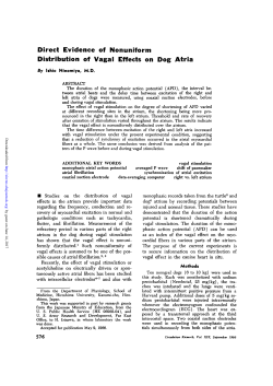 Direct Evidence of Nonuniform Distribution of Vagal Effects on Dog