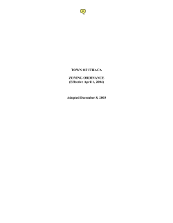 TOWN OF ITHACA ZONING ORDINANCE (Effective April 1, 2004