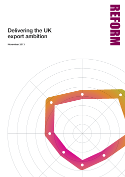 Delivering the UK export ambition