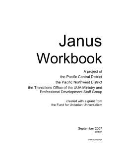 I Janus intro - Unitarian Universalist Association