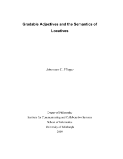 Gradable Adjectives and the Semantics of Locatives