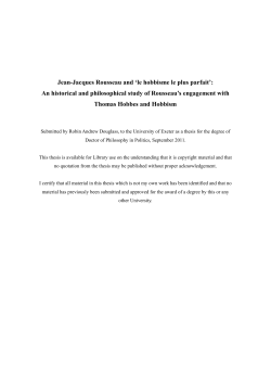 Jean-Jacques Rousseau and - Open Research Exeter